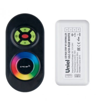 Комплект контроллера с пультом ДУ для светодиодных лент ULC-G10-RGB, черный