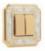Двухклавишный выключатель в сборе FEDE коллекция SIENA, Gold White Patina