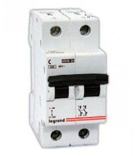 Автоматический выключатель Legrand TX3 2 фазы 20A 2М (Тип C) 6 kA
