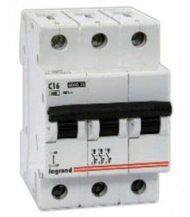 Автоматический выключатель Legrand TX3 3 фазы 16A 3М (Тип C)