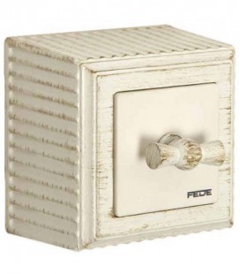 Поворотный выключатель в сборе FEDE коллекция ROMA SURFACE, White Decape