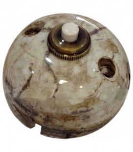 Выключатель-кнопка Fontini Collection Garby, фарфор под мрамор Reggia