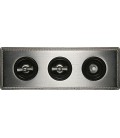 Поворотный выключатель Fontini Collection Venezia Metal, 3-ая рамка хром, накладка хром/коричневый